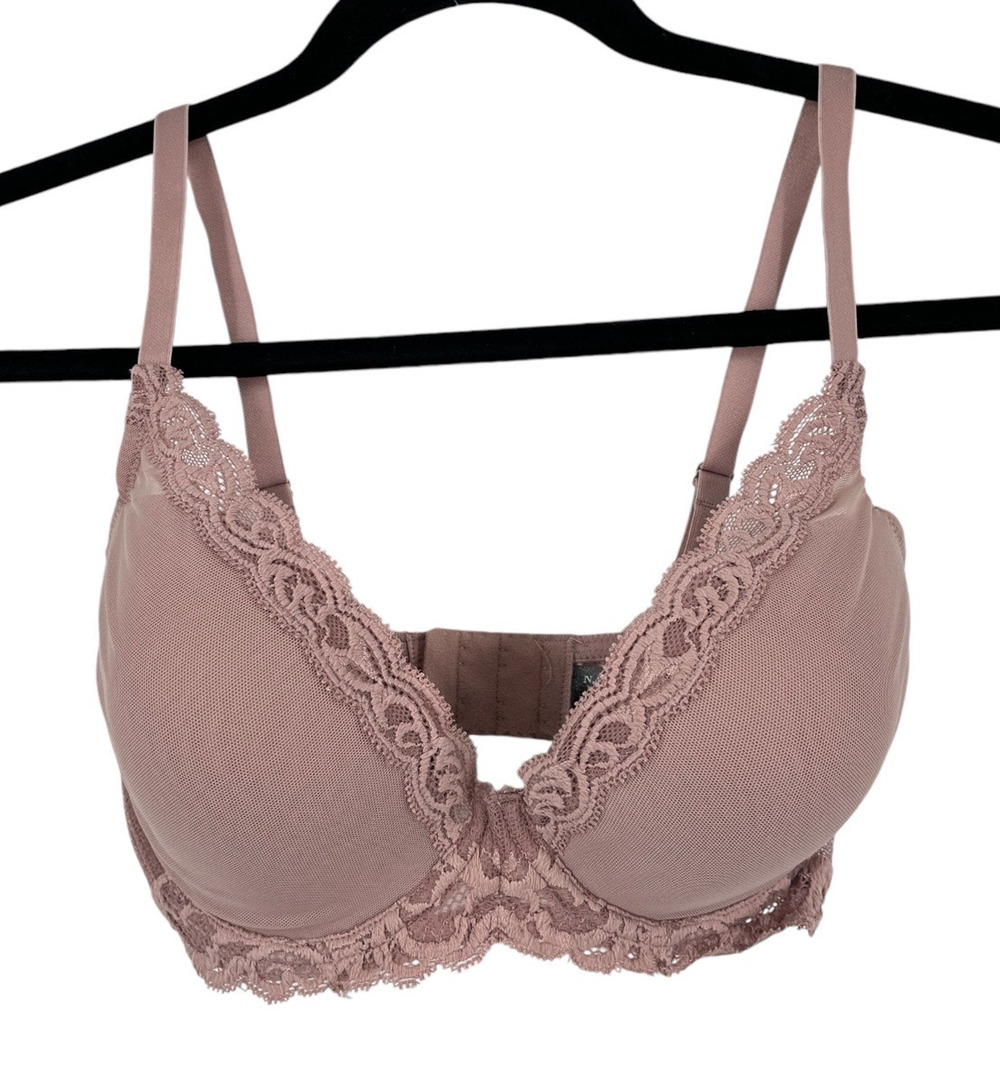 Natori bra 730023 Feathers underwire contour pink size 32DDD 32F